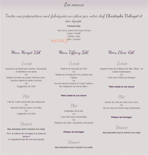 céline's menu